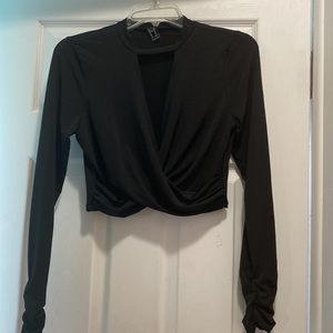 Crossover Cutout Crop Top